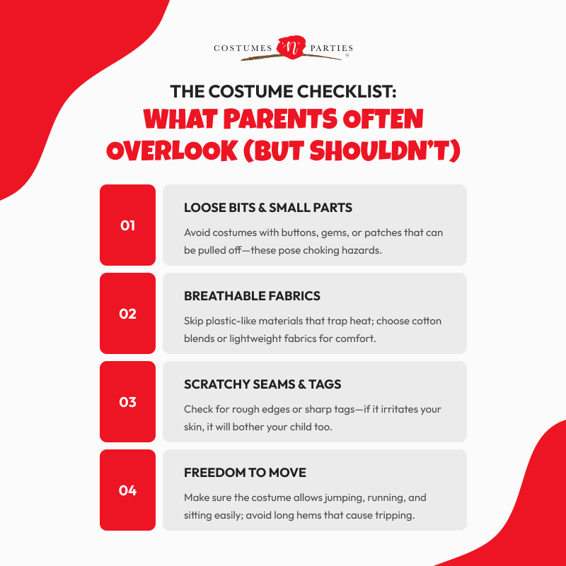 Infographic on costume safety for parents.